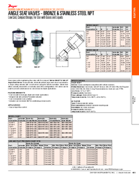 Thumbnail of document Data Sheet - SAV-BT Angle Seat Valve-Bronze NPT